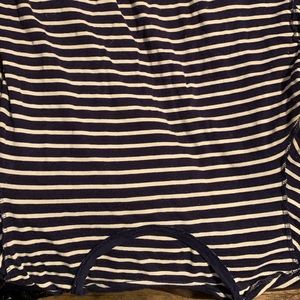 White and black striped shirt
